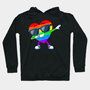 Dabbing Heart  LGBT Pride Month Hoodie